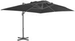 vidaXL Ampelschirm mit Aluminiummast 400 x 300 cm Anthrazit 44637
