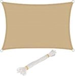 WOLTU Sonnensegel Sonnenschutz HDPE Windschutz UV Schutz Creme 2x3 m