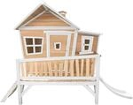Axi Emma Spielhaus Braun - Wei&szlig; mit Wei&szlig;er Rutsche 193 x 349 x 227 cm