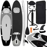 vidaXL SUP-Board-Set Aufblasbar Schwarz 300x76x10 cm 93384