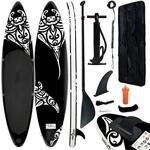 vidaXL SUP-Board-Set Aufblasbar 305x76x15 cm Schwarz 92746