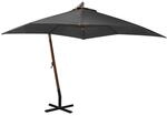 vidaXL Ampelschirm mit Mast Anthrazit 3x3 m Massivholz Tanne 313774