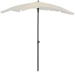 vidaXL Sonnenschirm mit Mast 200x130 cm Sandfarbe 315551