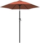 vidaXL Sonnenschirm Terrakotta 200 x 224 cm Aluminium 47209