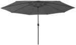 vidaXL Sonnenschirm mit LED-Beleuchtung 400 cm Anthrazit 312532