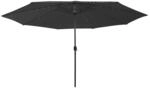 vidaXL Sonnenschirm mit LED-Beleuchtung 400 cm Schwarz 312536
