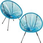Tectake 2Er Set Gartenstuhl Santana Retro Design Im Acapulco Stil Mit