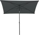 Siena Garden Marktschirm City 210 cm x 140 cm Grau mit Schieber
