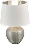 Trio Tischleuchte Luxor H: 26 cm Wei&szlig;-Silber