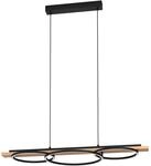 LED Eglo H&auml;ngeleuchte Boyal 3-flammig 2x12,5W und 1x15,5W Wei&szlig;-Schwarz-Braun