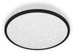 Briloner LED Bad-Deckenleuchte Acorus Black Sternendekor 28 x 7 cm Schwarz