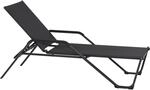 Siena Garden Sonnenliege Tesoro 195 cm x 69,5 cm x 108 cm Anthrazit Matt