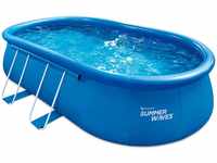 Summer Waves Quick Pool Set Aufblasbar Blau 549 cm x 345 cm x 107 cm