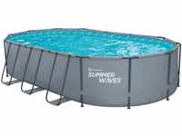 Summer Waves Pool Active Oval Anthrazit 610 cm x 366 cm x 122 cm