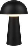 Reality LED-Tischleuchte Lennon Schwarz &Oslash; 13,6 cm