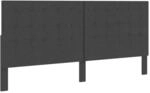 vidaXL Kopfteil Getuftet Dunkelgrau Stoff 200 x 200 cm 287475