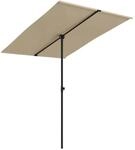 vidaXL Sonnenschirm mit Aluminium-Mast 2x1,5 m Taupe 47339