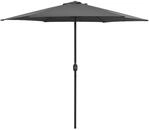 vidaXL Sonnenschirm mit Aluminium-Mast 270x246 cm Anthrazit 47346
