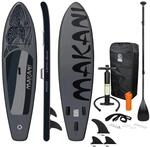 ECD Germany Aufblasbares Stand Up Paddle Board Makani 320x82x15 cm Schwarz PVC