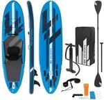ECD Germany Aufblasbares Stand Up Paddle Board Kajak Sitz 320x82x15cm Blau 120kg