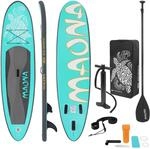 ECD Germany Aufblasbares Stand Up Paddle Board Maona 308 x 78 x 10 cm T&uuml;rkis PVC