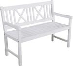 Garden Pleasure Bank Malm&ouml; 2-Sitzer Wei&szlig; FSC&reg;