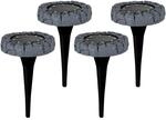 N&auml;ve LED-Solar-Bodenleuchte 4er-Set mit Erdspie&szlig; 12,5 cm