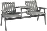 Outsunny Gartenbank Tannenholz Grau B152 x T70 x H83 cm