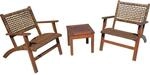 Garden Pleasure Sitzgruppe Sonora 140 cm x 75 cm x 140 cm Dunkelbraun FSC&reg;
