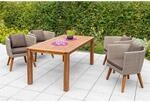 Merxx Imperia Set 5-tlg. 4 Sessel Gartentisch 185 x 90 cm