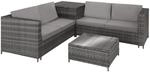 Tectake Rattan Lounge Siena F&uuml;r 4 Personen Widerstandsf&auml;hig und Uv Best&auml;ndig 140