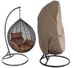Home Deluxe H&auml;ngesessel Cielo Polyrattan Grau inkl. Regenabdeckung