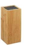 Relaxdays Messerblock Bambus Natur Schwarz Unbest&uuml;ckt 23 cm x 10,5 cm x 10,5 cm