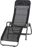 Siena Garden Kippliege Bito Schwarz 139x72x118 cm