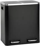 Svita TM2X15 M&uuml;lleimer 30 M&uuml;lltrennsystem Abfalleimer Mit F&auml;chern Schwarz