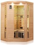 Dewello Infrarotkabine Sauna Lakefield 3 140cm x 140cm 2 Personen Vollspektrum &