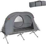 SoBuy 4in1-Zelt mit Campingliege Metall Polyester Oxford-Nylon Grau OGS60-HG