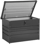 Beliani Truhe CEBROSA Graphitgrau 62x100x64