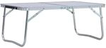 vidaXL Klappbarer Campingtisch Wei&szlig; Aluminium 60 x 40 cm 48185