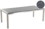 Beliani Gartentisch GROSSETO Dunkelgrau 220x100x74