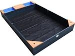 Axi Kelly Sandkasten mit Becken und Bank Anthrazit - Braun 180 x 115 x 22 cm