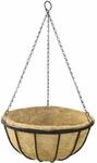 Siena Garden H&auml;ngeampel Wrought mit Kokoseinlage, Kette und Haken &Oslash; 35 cm
