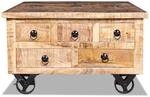 vidaXL Couchtisch Raues Mangoholz 70x70x40 cm