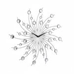 Relaxdays Wanduhr XL Eisen Acryl Silber mit Glitzer 50 cm x 50 cm x 4 cm