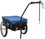 vidaXL Fahrradanh&auml;nger und Handwagen 155x60x83 cm Stahl Blau 91772