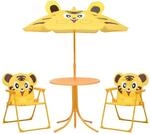 vidaXL 3-tlg Garten-Bistro-Set f&uuml;r Kinder mit Sonnenschirm Gelb