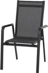 Siena Garden Stapelsessel Tesoro Alu 68 cm x 62,5 cm x 98 cm Anthrazit
