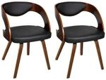 vidaXL Esszimmerst&uuml;hle 2 Stk Braun Kunstleder 240706