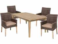 Garden Pleasure Sitzgruppe Norvell/Visalia 190 cm x 89 cm x 280 cm Braun FSC®