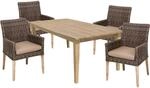 Garden Pleasure Sitzgruppe Norvell/Visalia 190 cm x 89 cm x 280 cm Braun FSC&reg;